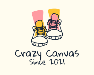 Fashion Sneakers Doodle logo design