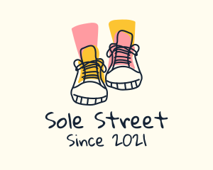 Fashion Sneakers Doodle logo design