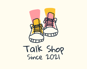 Fashion Sneakers Doodle logo