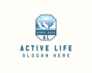 Outdoor Mountain Summit logo design