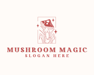 Organic Mushroom Fungus logo design