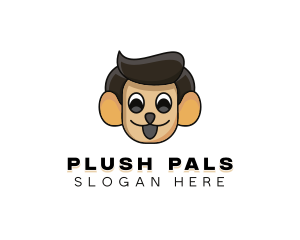 Playful Monkey Boy logo design