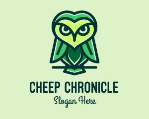 Green Leaf Owl  logo design