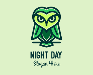 Green Leaf Owl  logo design