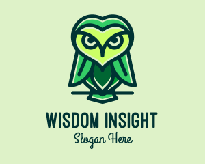 Green Leaf Owl  logo design