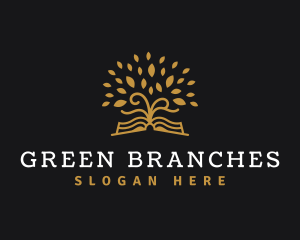 Book Tree Leaves  logo