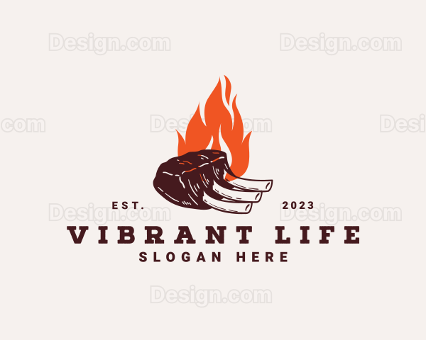 Meat Rib Restaurant Logo