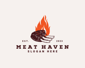 Meat Rib Restaurant logo design