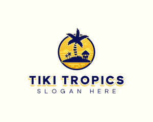 Tropical Beach Island  logo design