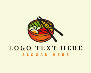 Bibimbap Bowl Meal logo