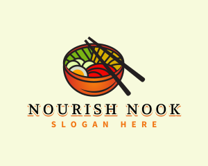Bibimbap Bowl Meal logo