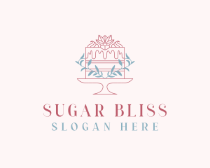 Sweet Flower Cake logo design