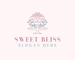 Sweet Flower Cake logo design