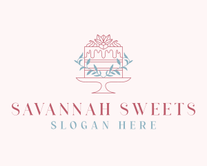 Sweet Flower Cake logo design