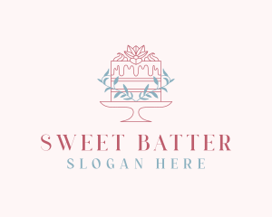 Sweet Flower Cake logo design