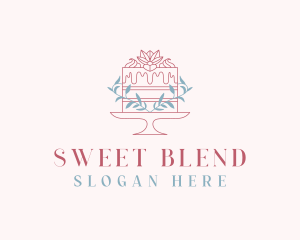 Sweet Flower Cake logo design