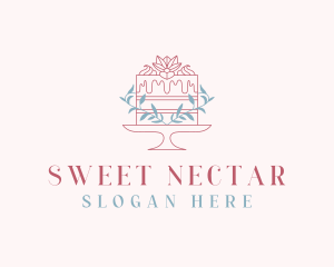 Sweet Flower Cake logo design