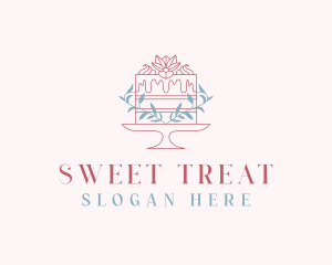 Sweet Flower Cake logo design