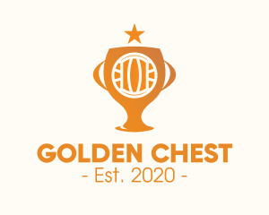 Golden Water Polo Championship Trophy logo design