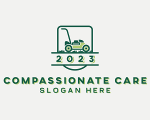 Lawn Care Mower Landscaping logo design