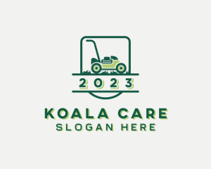 Lawn Care Mower Landscaping logo design