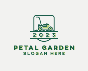 Lawn Care Mower Landscaping logo design