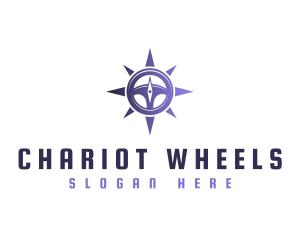 Compass Steering Wheel logo design