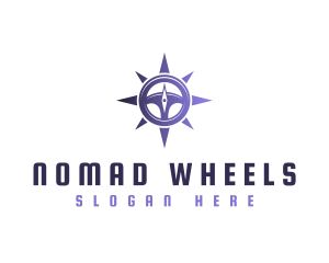 Compass Steering Wheel logo design