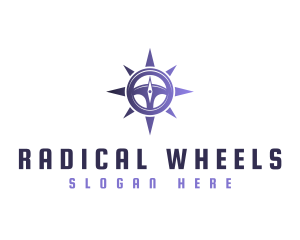 Compass Steering Wheel logo design