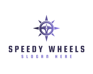 Compass Steering Wheel logo design