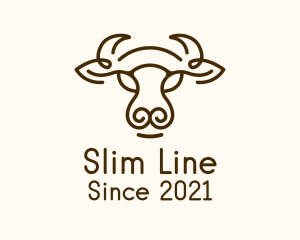 Water Buffalo Line Art logo design