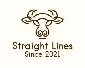 Water Buffalo Line Art logo design