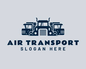 Blue Courier Trucking logo design