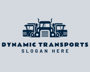 Blue Courier Trucking logo design