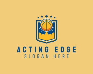 Basketball Ball Emblem logo design