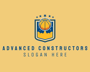 Basketball Ball Emblem logo design