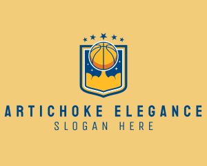 Basketball Ball Emblem logo design