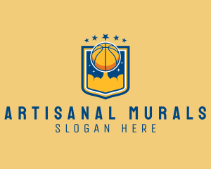 Basketball Ball Emblem logo design