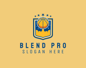 Basketball Ball Emblem logo design