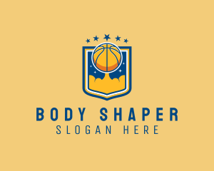 Basketball Ball Emblem logo design