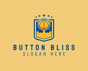 Basketball Ball Emblem logo design