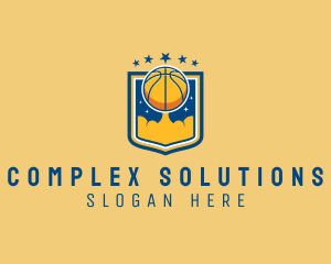 Basketball Ball Emblem logo design