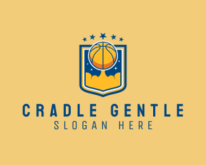 Basketball Ball Emblem logo design