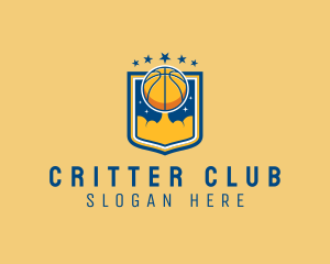 Basketball Ball Emblem logo design