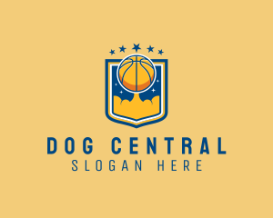 Basketball Ball Emblem logo design