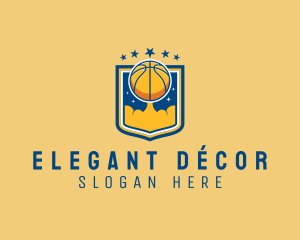 Basketball Ball Emblem logo design