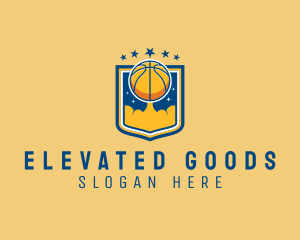 Basketball Ball Emblem logo design