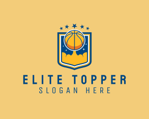 Basketball Ball Emblem logo design