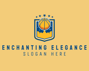 Basketball Ball Emblem logo design