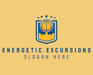 Basketball Ball Emblem logo design